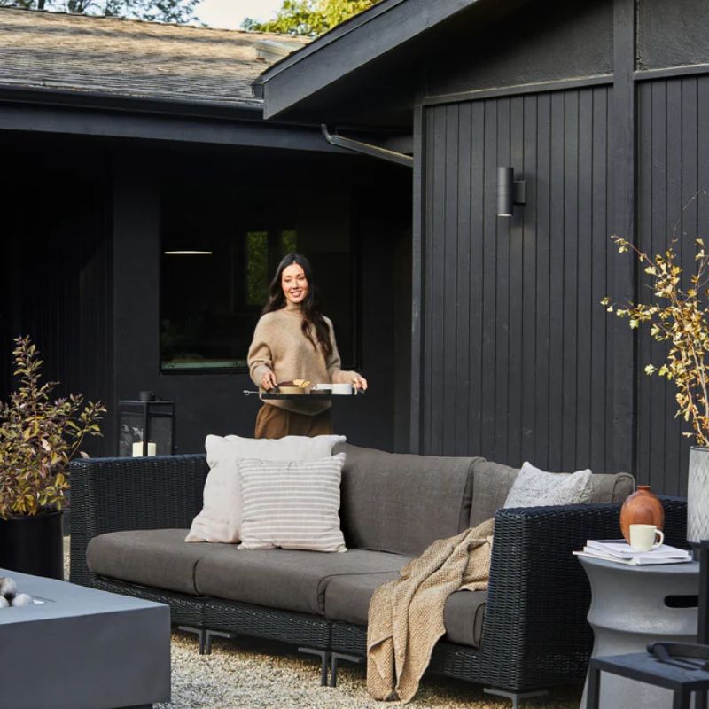 Black Wicker Modular Outdoor Seating