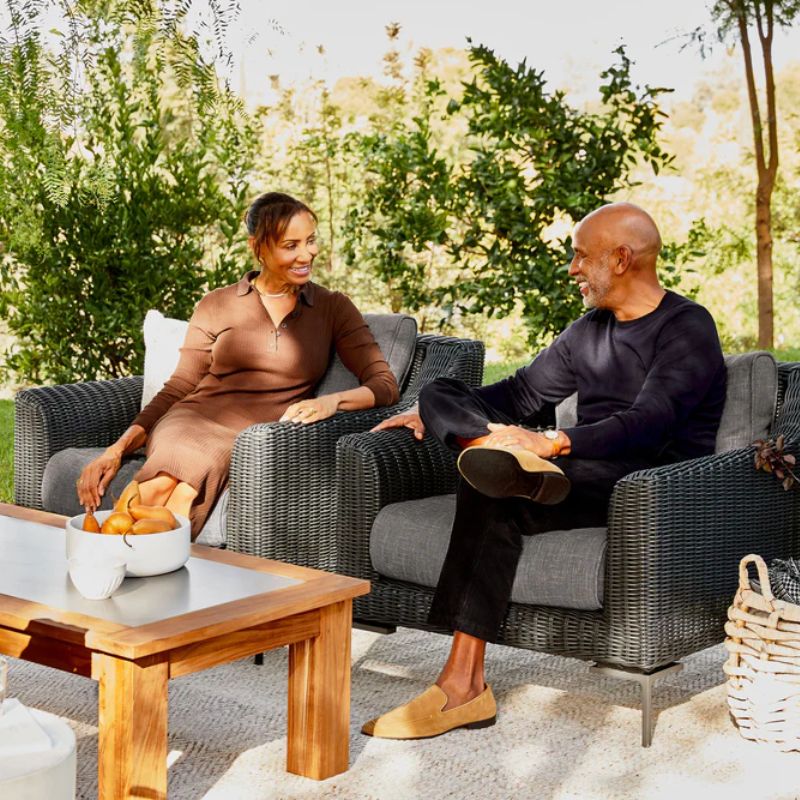 Black Wicker Modular Outdoor Seating