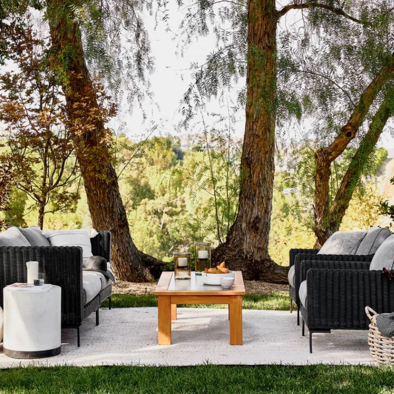 Black Wicker Modular Outdoor Seating