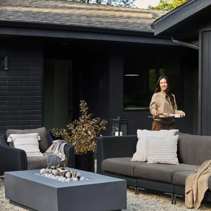 Black Wicker Modular Outdoor Seating