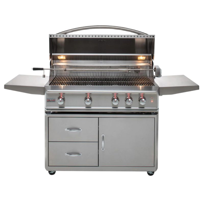 Blaze 44-inch Professional LUX 4-Burner Freestanding Gas Grill With Rear Infrared Burner