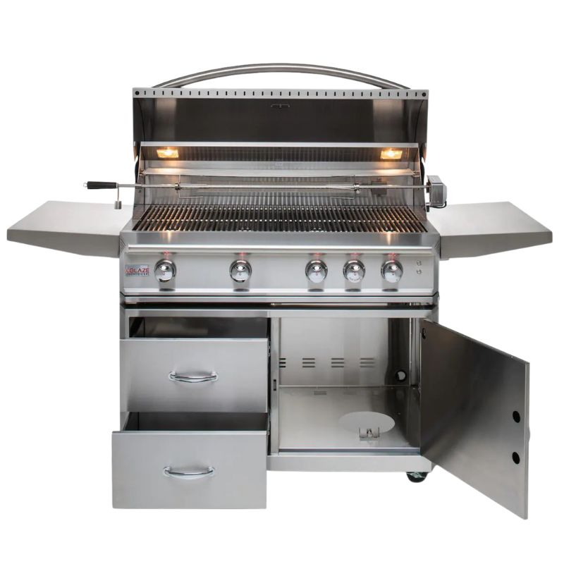 Blaze 44-inch Professional LUX 4-Burner Freestanding Gas Grill With Rear Infrared Burner