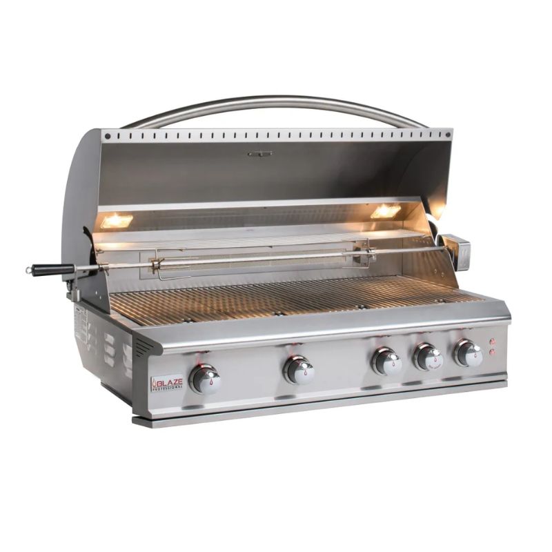Blaze 44-inch Professional LUX 4-Burner Built-In Gas Grill With Rear Infrared Burner