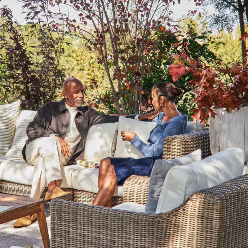 Brown Wicker Modular Outdoor Seating