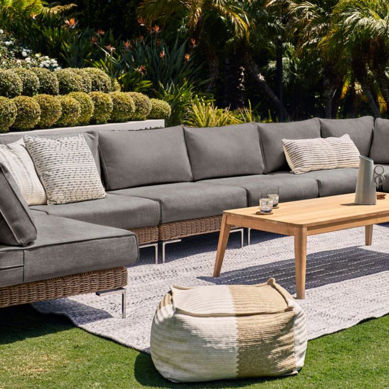 Brown Wicker Modular Outdoor Seating