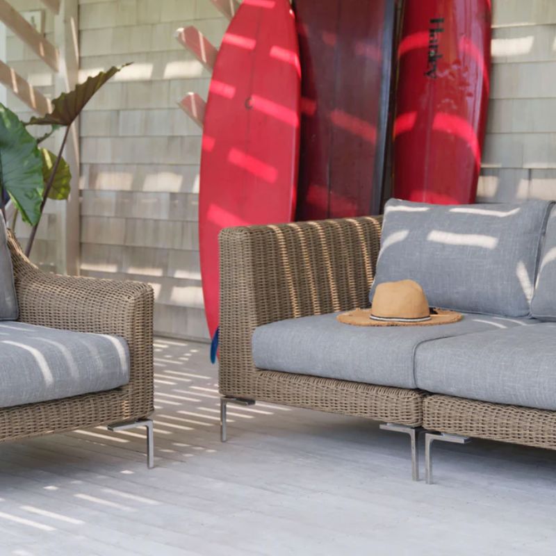 Brown Wicker Modular Outdoor Seating