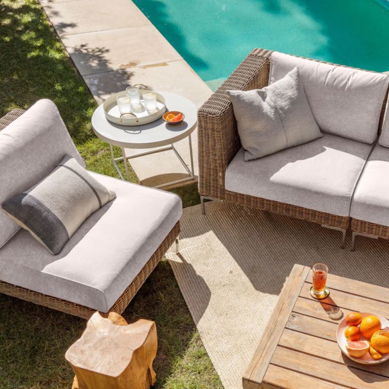 Brown Wicker Modular Outdoor Seating