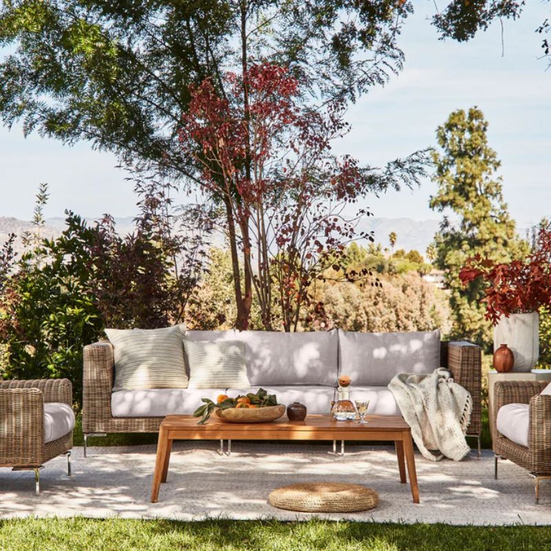 Brown Wicker Modular Outdoor Seating