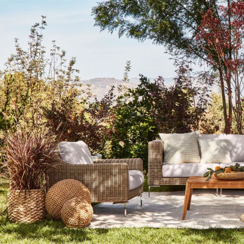 Brown Wicker Modular Outdoor Seating