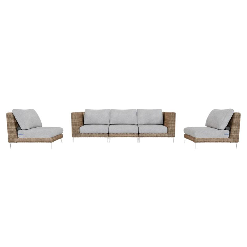Brown Wicker Modular Outdoor Seating