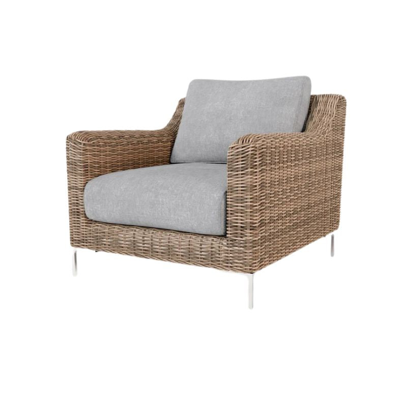 Brown Wicker Armchair