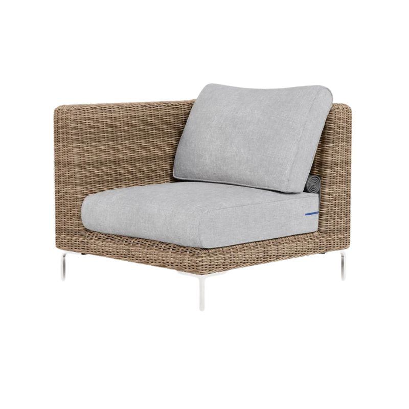 Brown Wicker Corner Chair