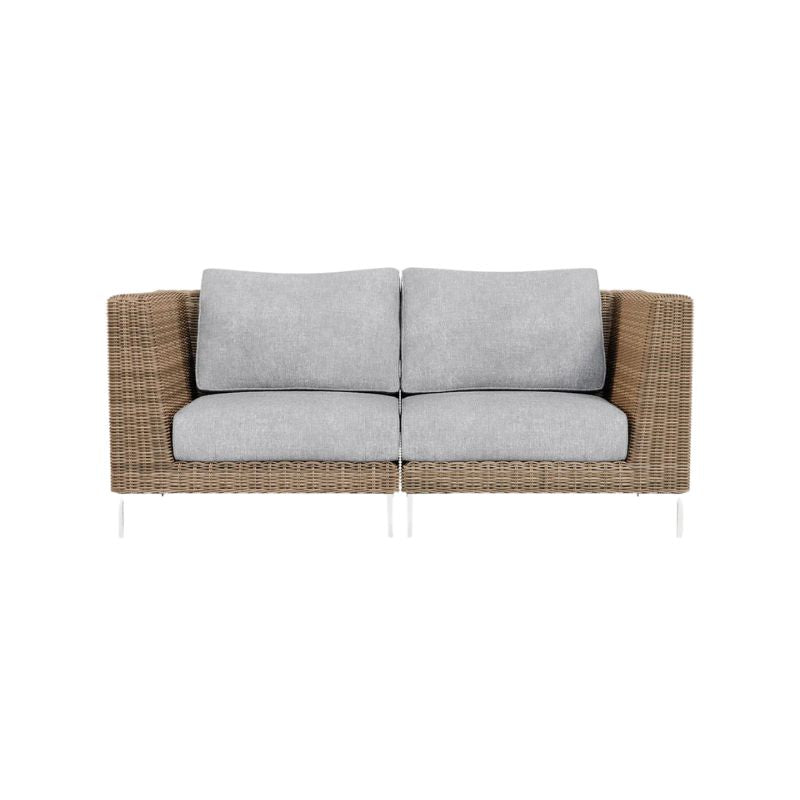 Brown Wicker Loveseat