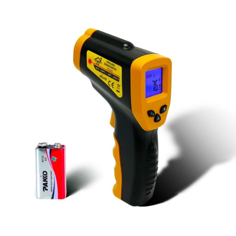 Visland Infrared Thermometer Non-Contact Digital Temperature Gun with LCD  Screen for Cooking, Reptiles, Pizza Oven , 58℉ to 1022℉ (-50℃ to 550℃)