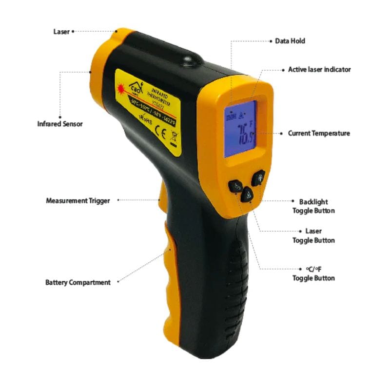 Digital Infrared Thermometer Industrial Temperature Gun Laser Pyrometer IR  G7V4