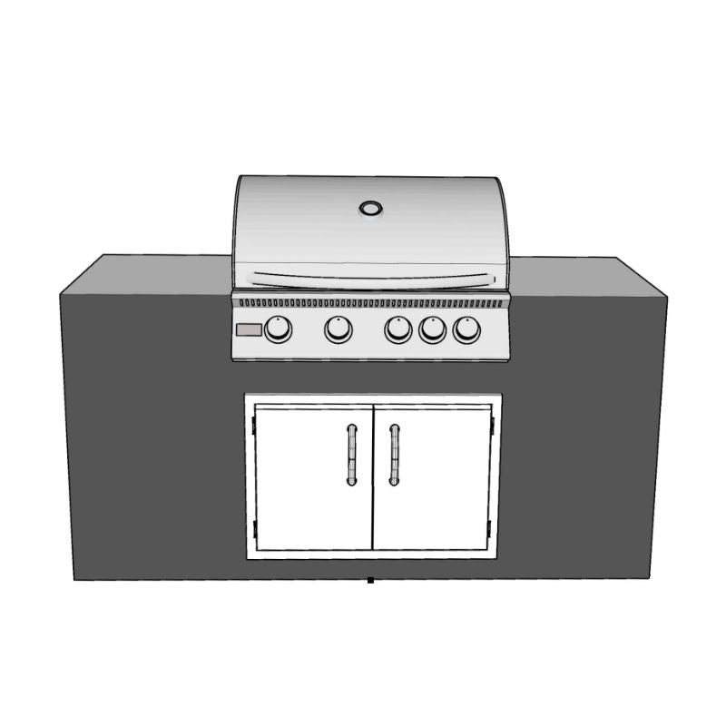 6-ft Outdoor Kitchen Island