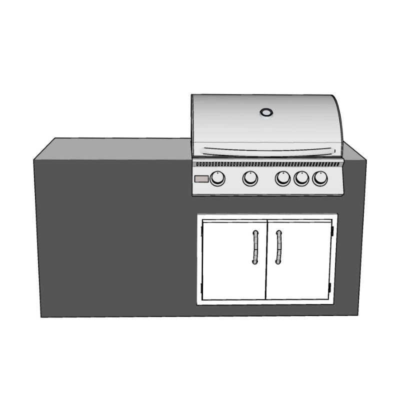 6-ft Outdoor Kitchen Island