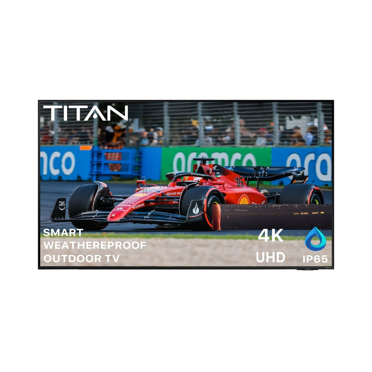 Titan Weatherproof Outdoor TV Partial Sun S-100 Samsung UHD 4K Smart TV