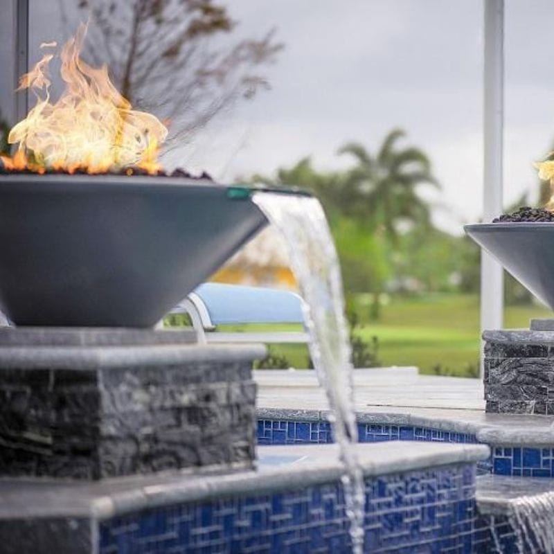 Cazo Concrete Fire &amp; Water Bowl