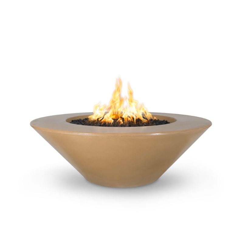 Brown Cazo Fire Pit Wide Ledge Concrete