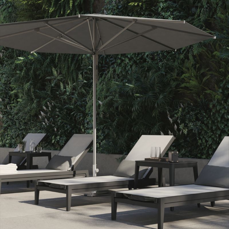 aluminum cantilever patio umbrella gray Outer Marine-Grade Aluminum Outdoor Umbrella - Square