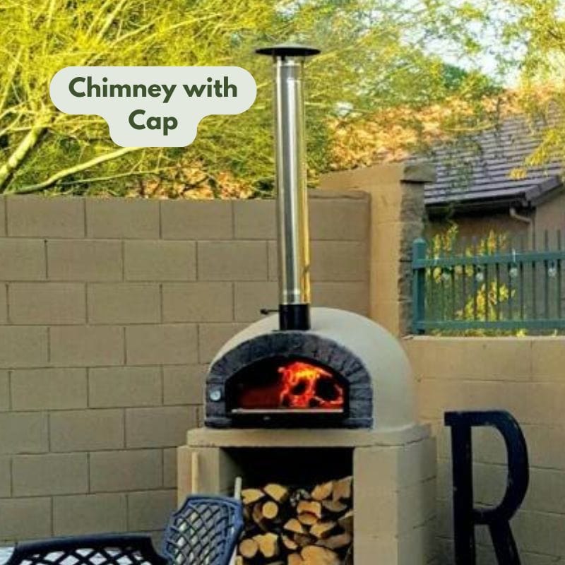 Chimney with Cap | Stainless Steel | Authentic Pizza Ovens - Patio