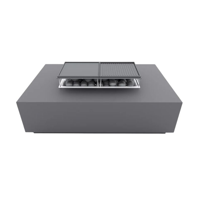 Concrete Fire Pit Table Cooking Set