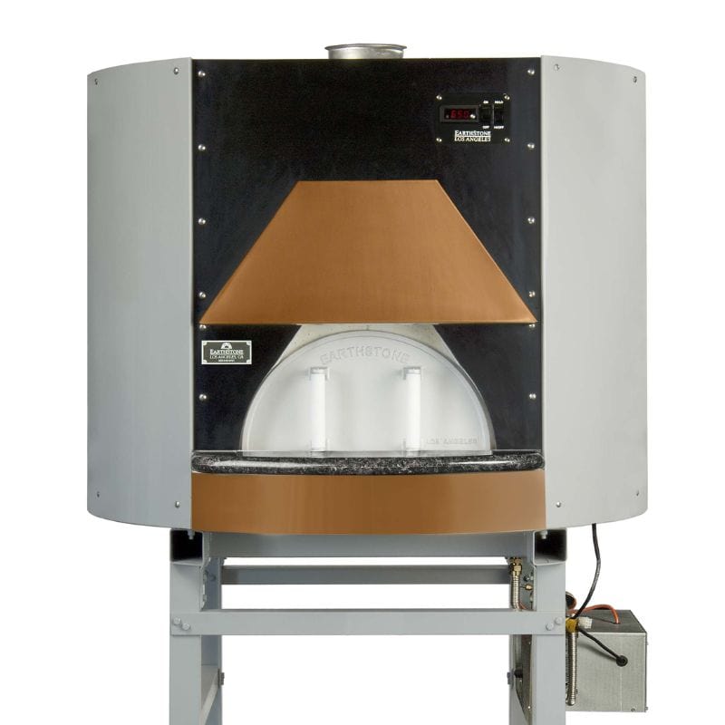 Earthstone Model-90-PAGW GAS WOOD HYBRID Copper Hood Front View Close Up
