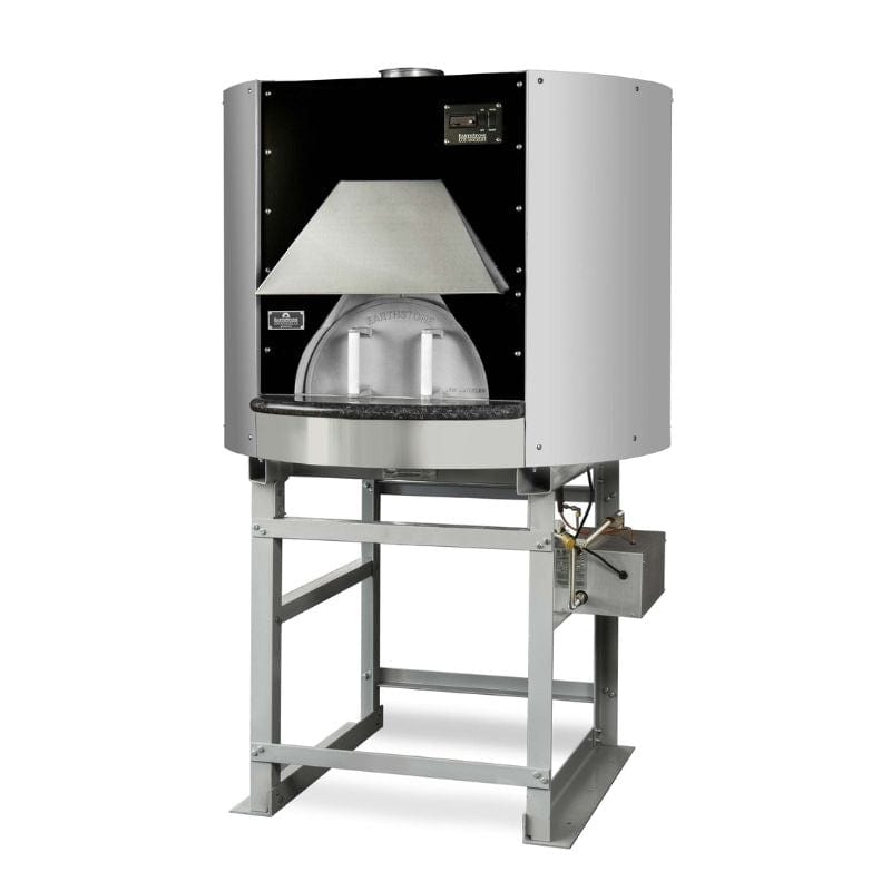 Earthstone Model-90-PAGW GAS WOOD HYBRID Stainless Steel Hood Side View