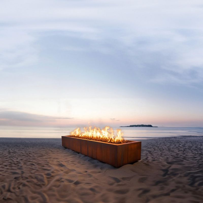 Eaves Fire Pit Corten Steel