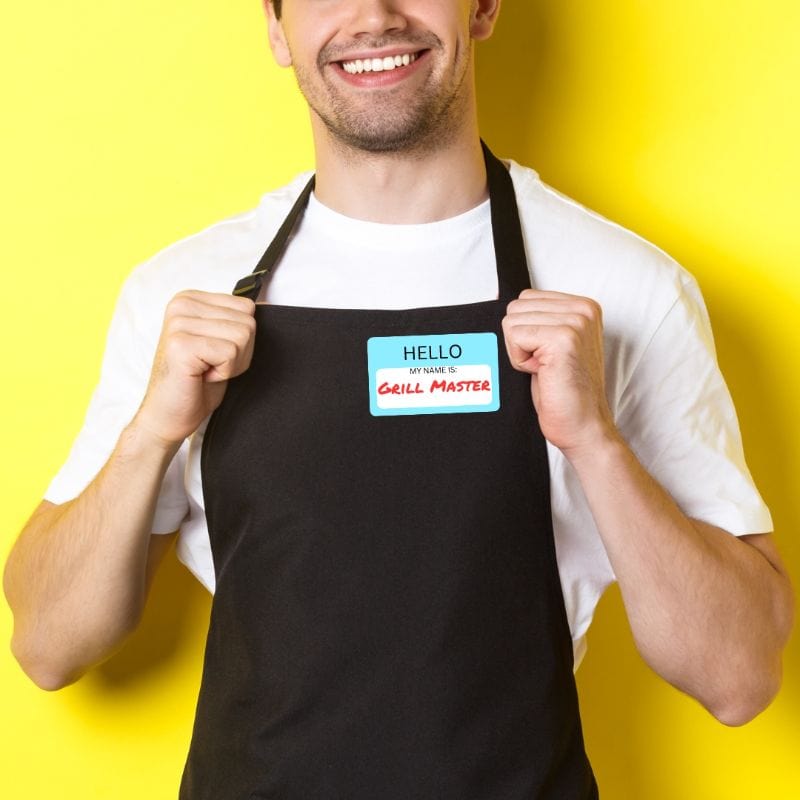 Mens Apron for Grilling - &quot;Grill Master ID&quot;