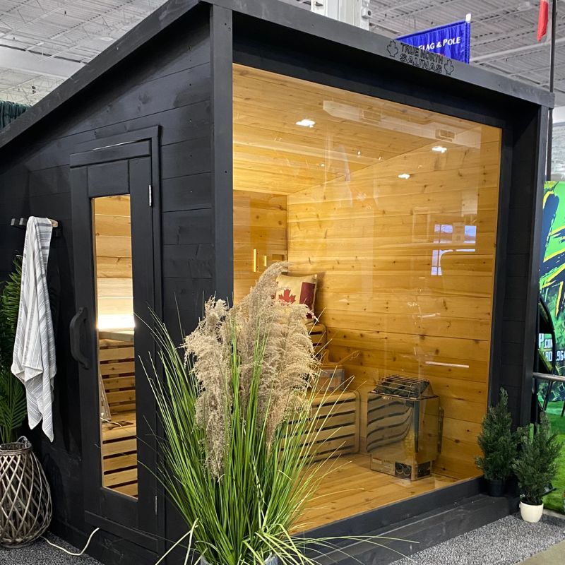 Jasper Full Glass Outdoor Cabin Sauna Made with Canadian Wood