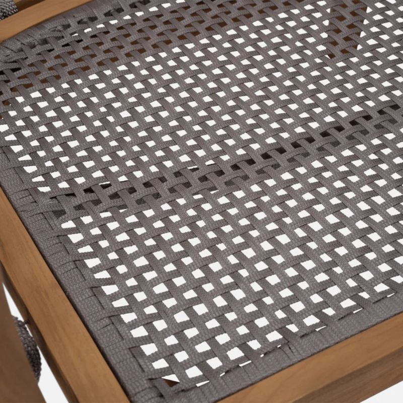 Zinc Rope woven on the chair frame of the Kingsley Collection