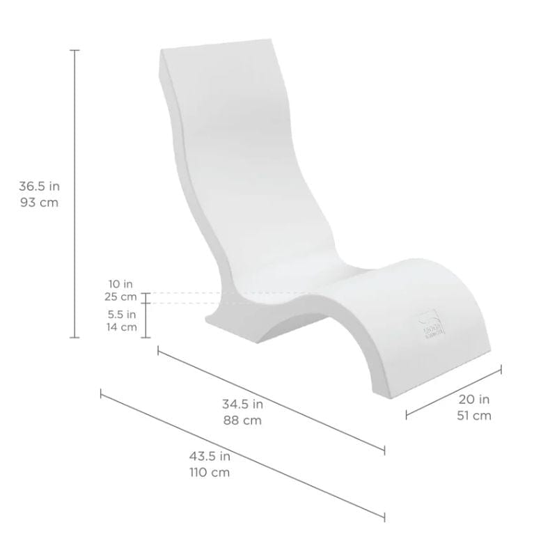 Ledge Lounger Signature Chair&#39;s Overall Size Dimensions