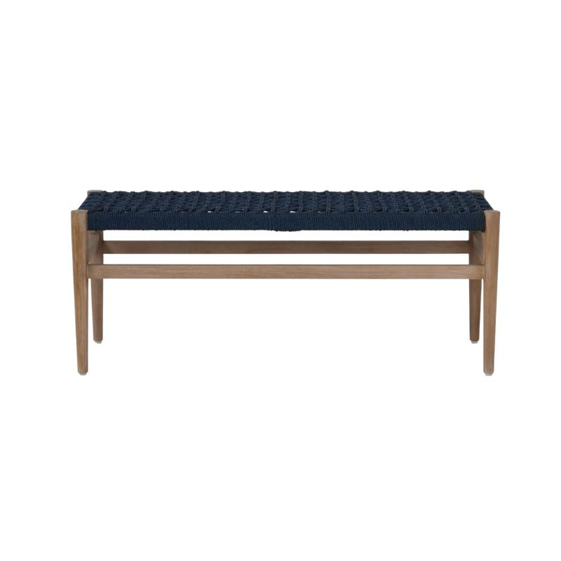 Larsson Navy Twisted Faux Bench