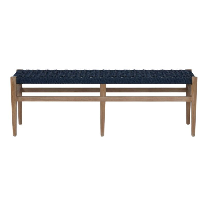 Larsson Navy Twisted Faux Bench