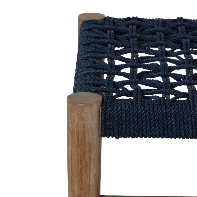 Larsson Navy Twisted Faux Bench