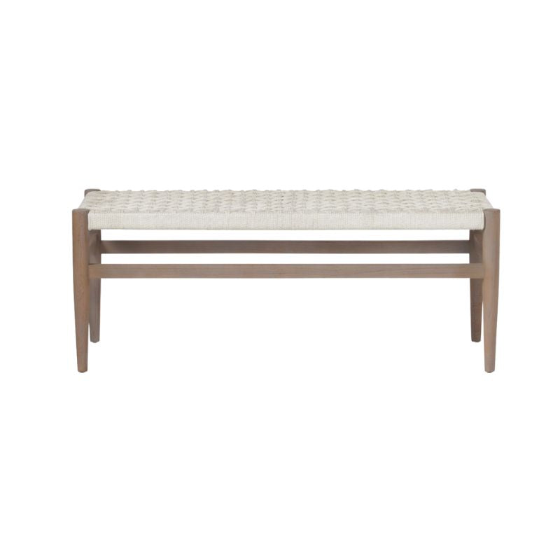 Larsson White Twisted Faux Bench