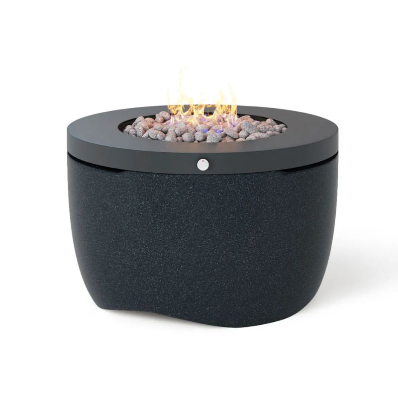Ledge Halo Firepit with wind-sense flameout sensor in color Nightfall