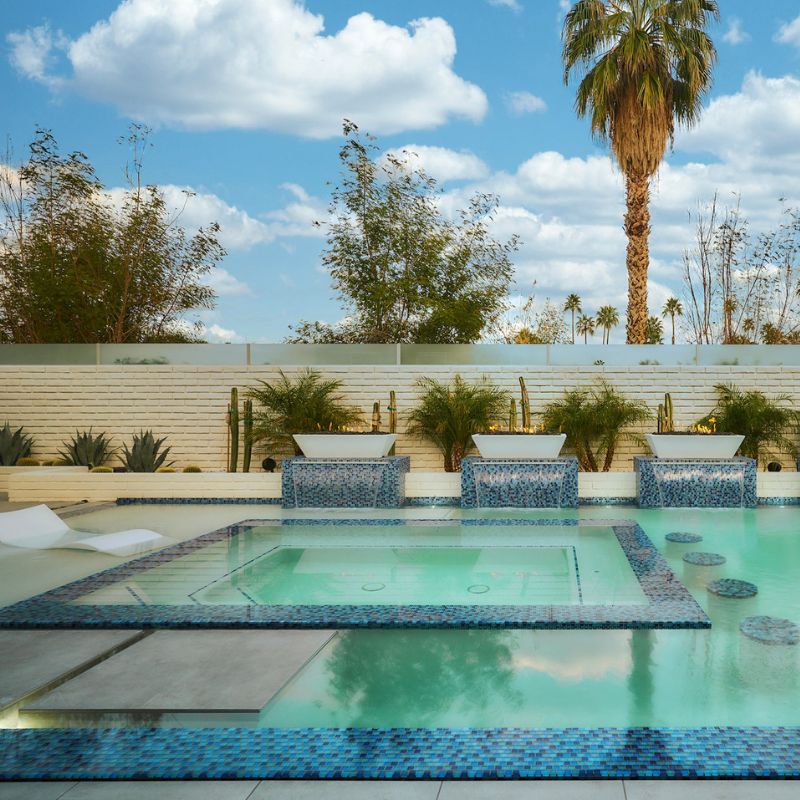 Linear Maya Fire Bowl - Concrete