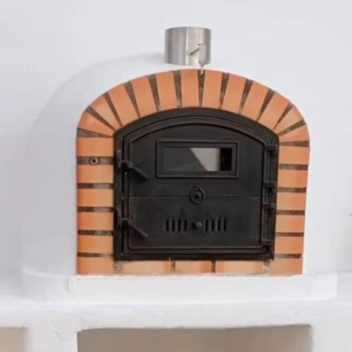 Lisboa Premium Brick Oven on top of a custom white countertop