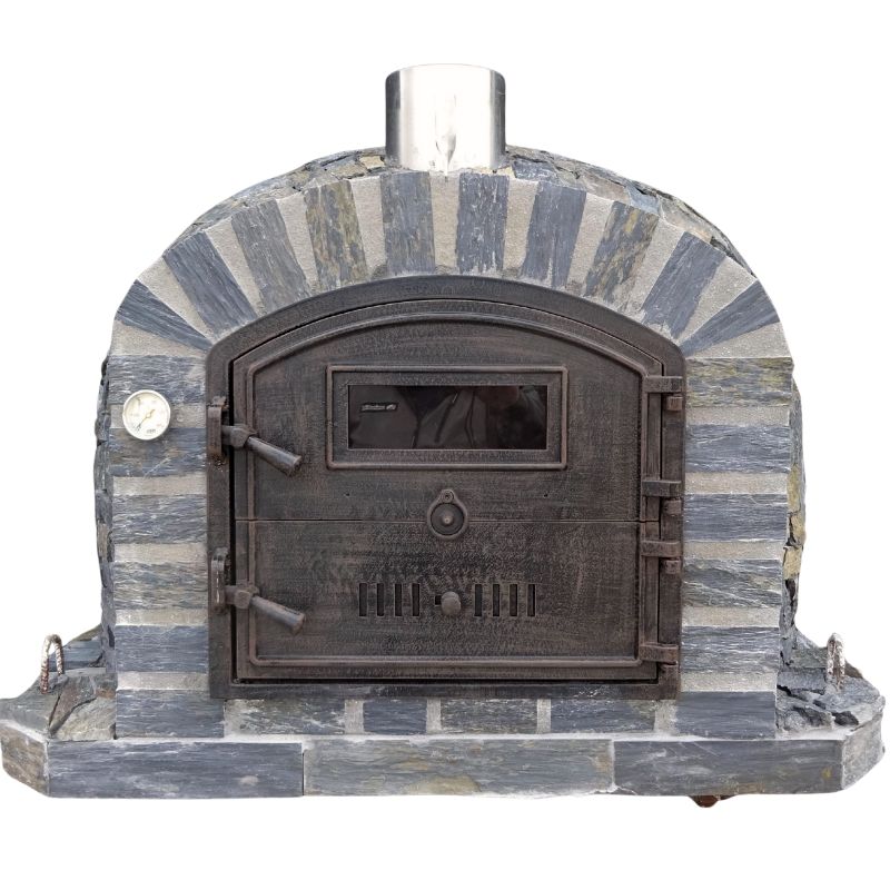 Brick Pizza Oven with Stone Finish | Authentic Pizza Oven - Patio