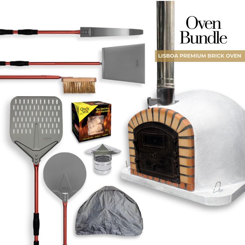 Lisboa Premium Brick Wood-Fired Pizza Oven Bundle - Patio & Pizza