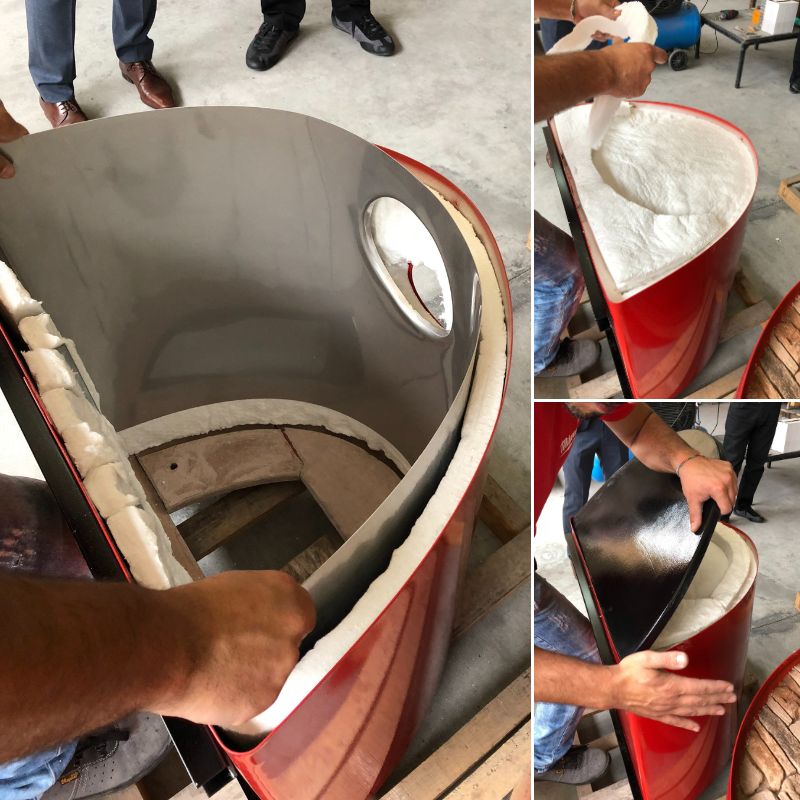 Insulation Layer in between the walls of the Maximus Prime Large Pizza Oven