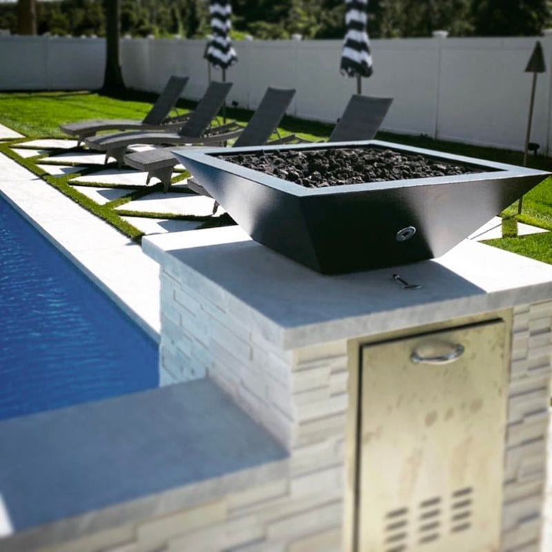 The Outdoor Plus Maya Concrete Fire Bowl Actual Display