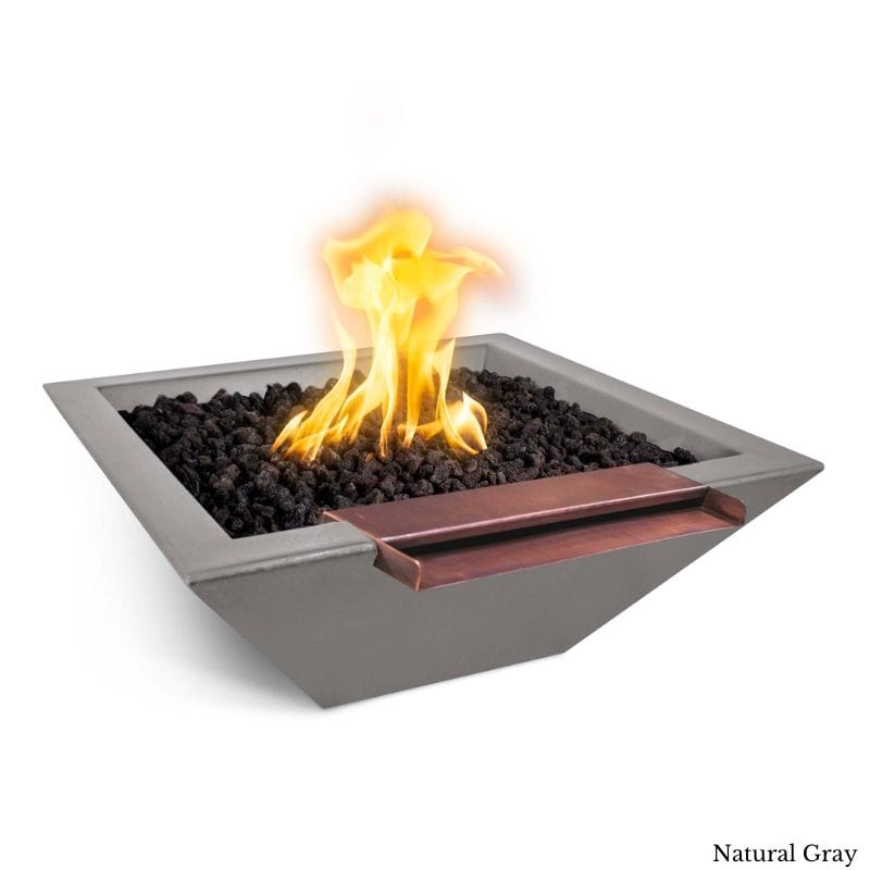 Maya Fire & Wide Spill Water Bowl - Concrete Vanilla