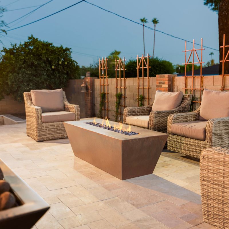 Mesa Fire Table 72 inch Corten Steel