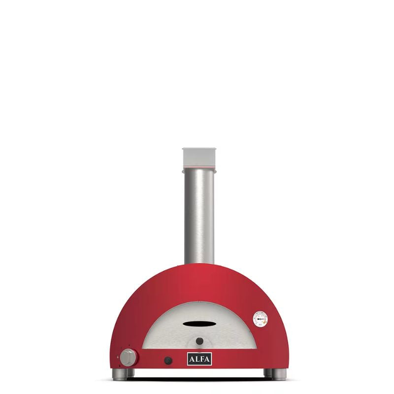 Alfa MODERNO Line 1 Pizze Gas Powered Small Pizza Oven in Ruby Red