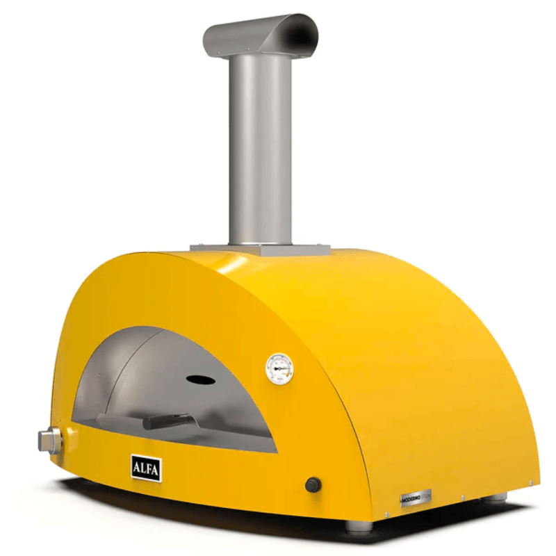 Alfa Moderno 3 Pizze Oven in Fire YEllow