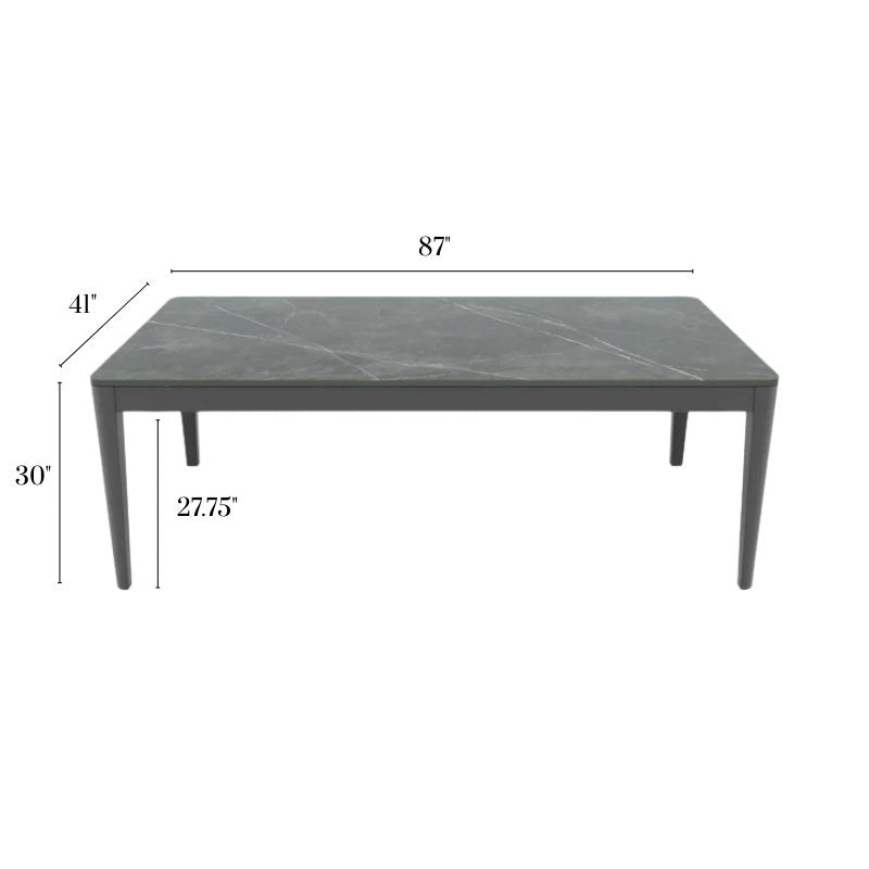 OuterStone Mineral Gray outdoor dining table Dimensions